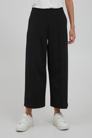 Wide Leg Pantalon 'KATE' ICHI en noir : devant