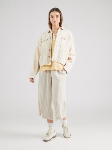 PIECES Wide leg Broek 'PCPia' in Beige