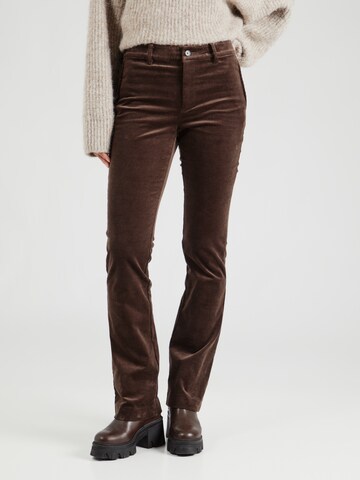 Lauren Ralph Lauren Bootcut Broek in Bruin: voorkant