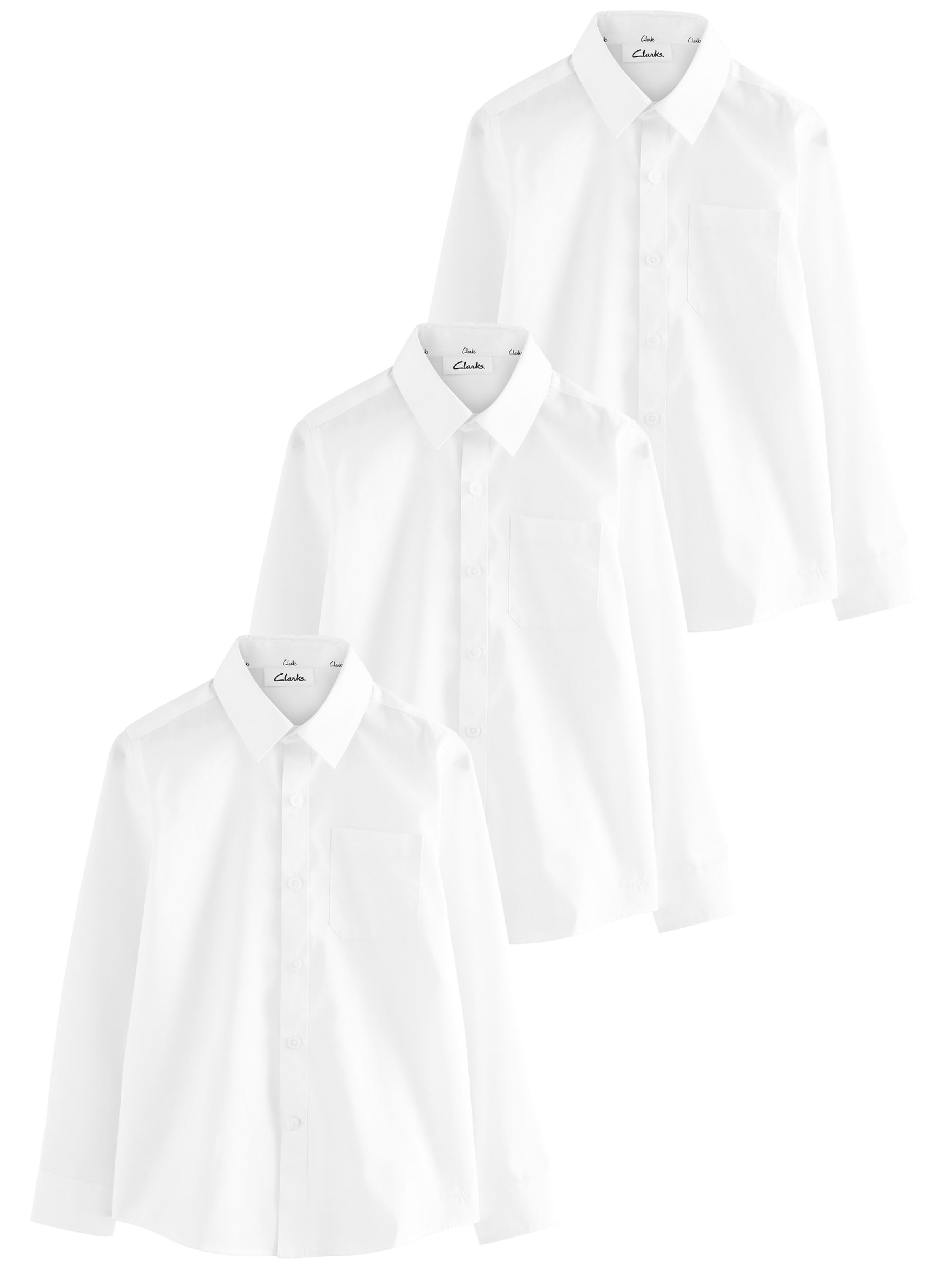 CLARKS Regular fit Srajca | bela barva: sprednja stran