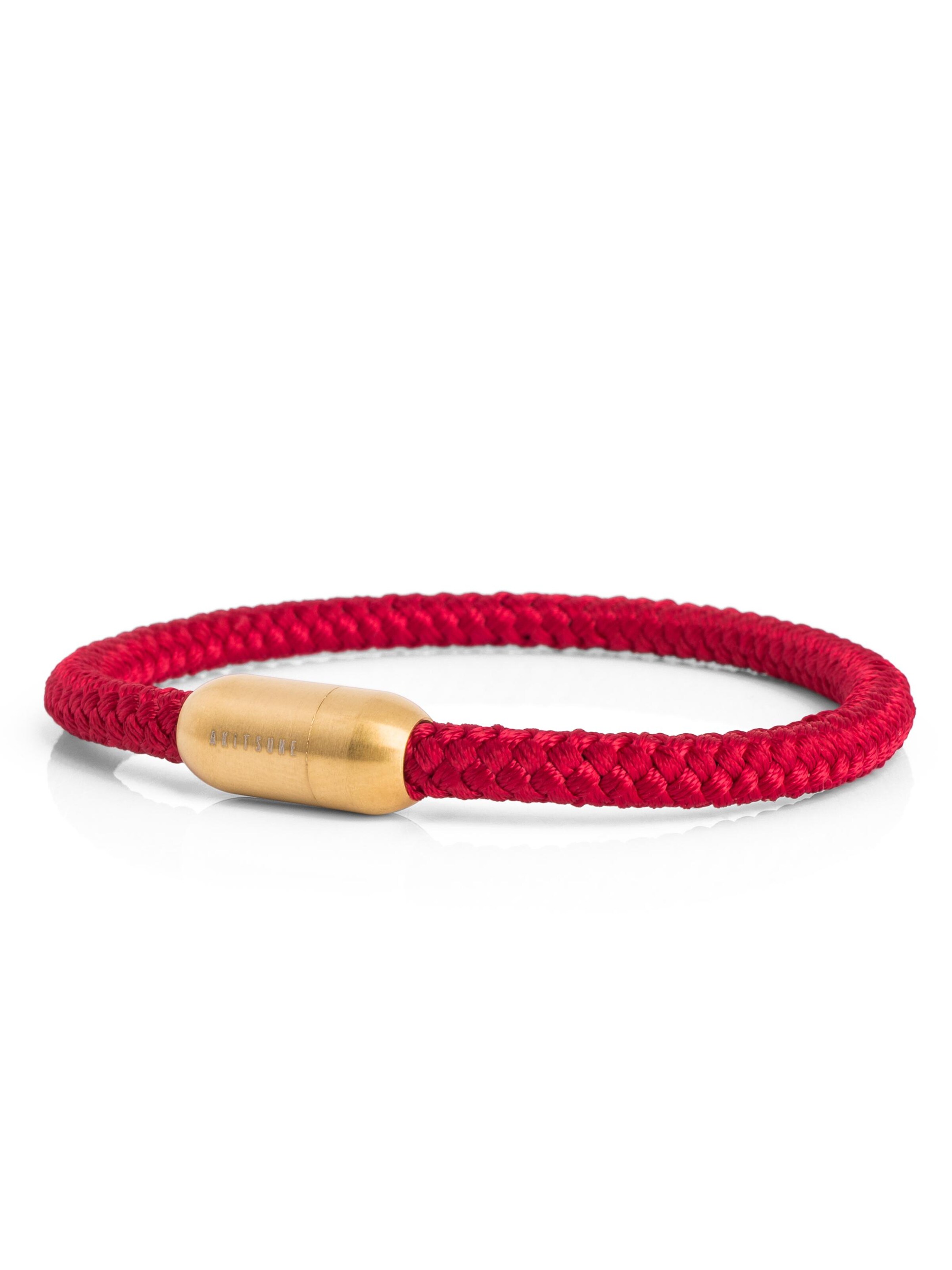 Akitsune Bracelet 'Silvus' in Red: front