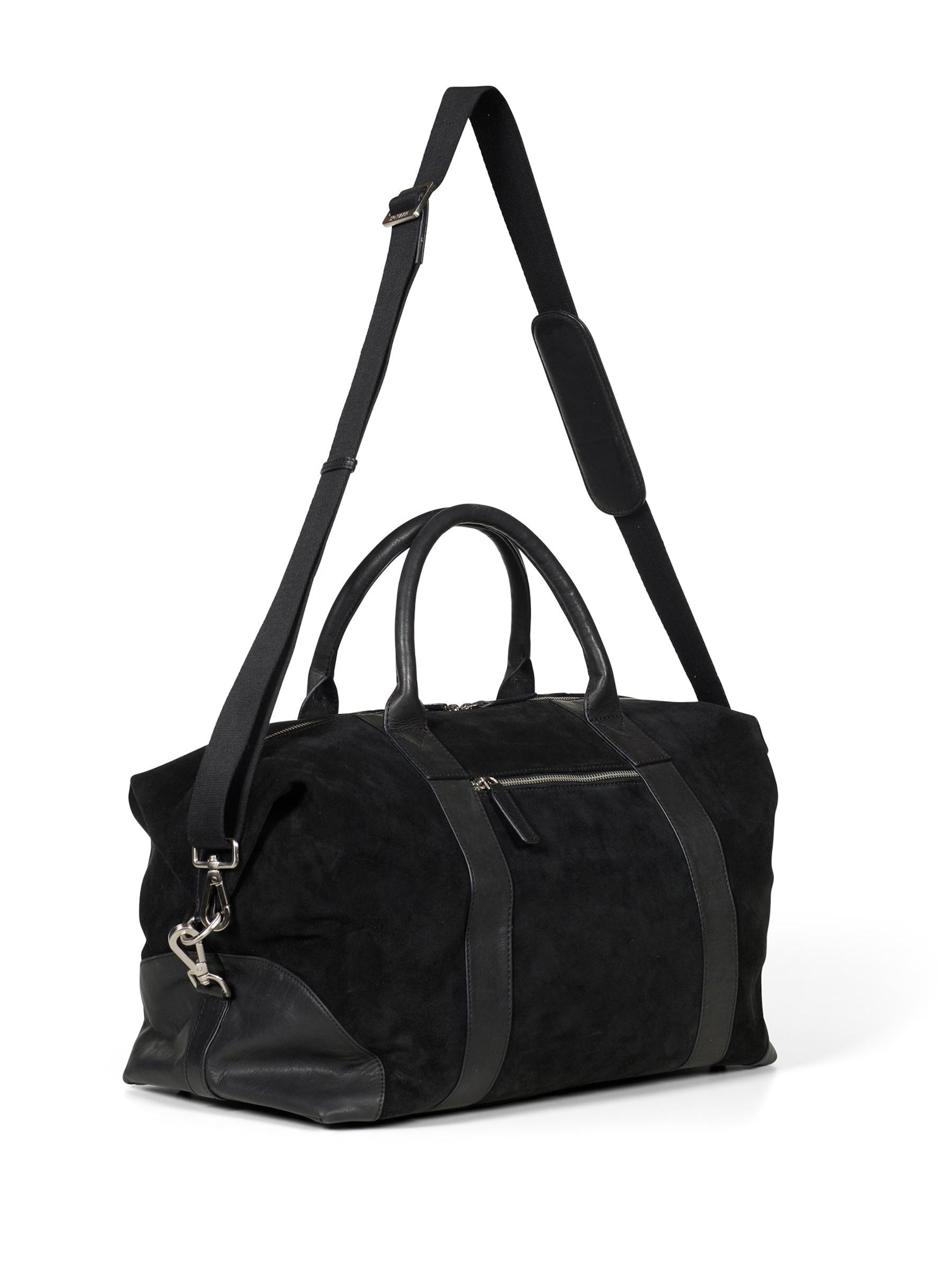 Howard London - Bolsa de fin de semana 'Weekend Bag Steven Suede Black' en negro