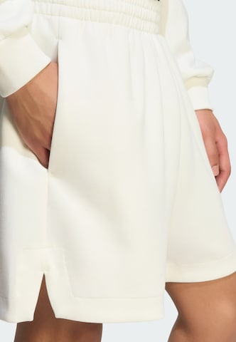 ADIDAS SPORTSWEAR Voľný strih Športové nohavice 'Lux' - Biela