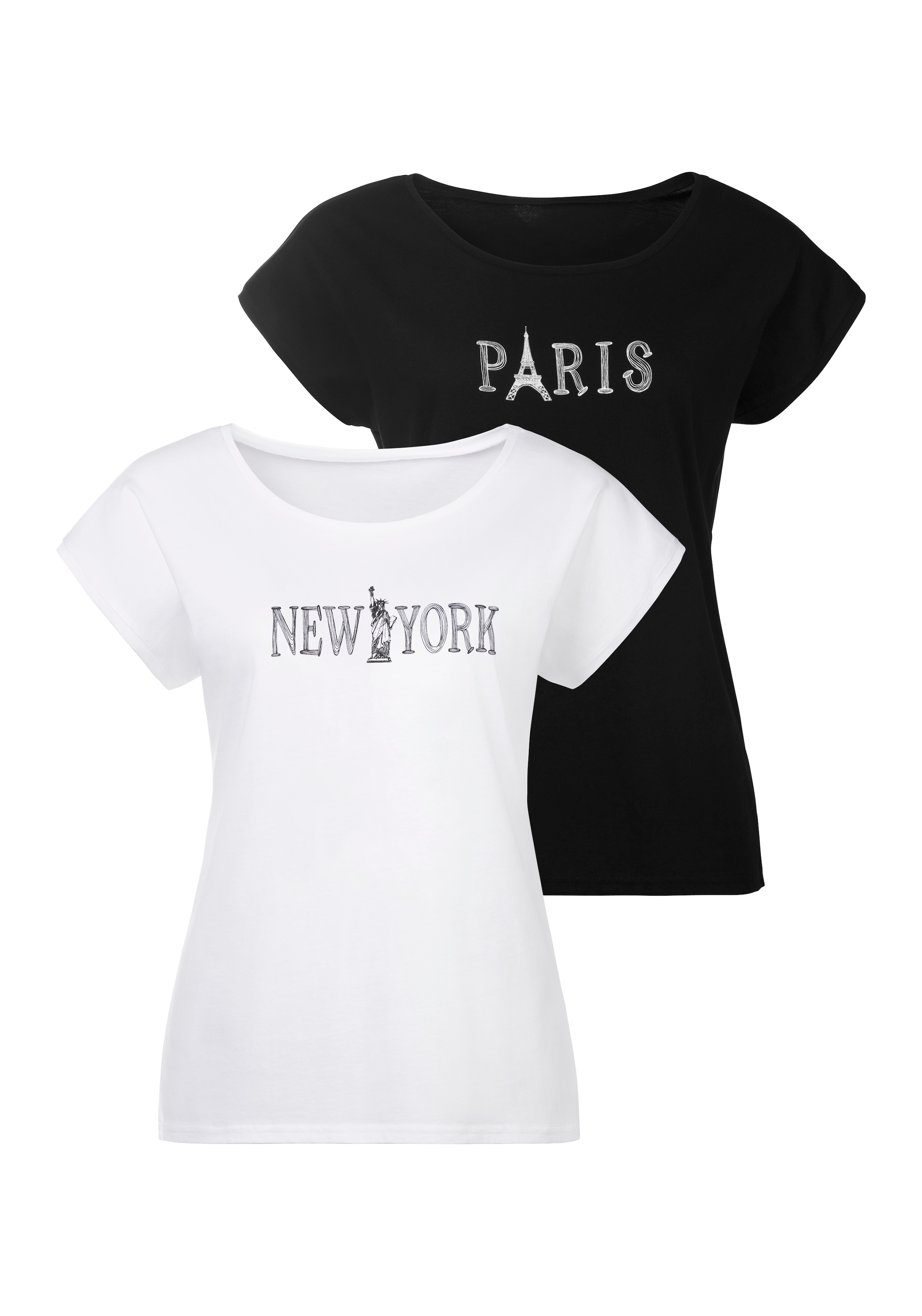 T-shirt VIVANCE en noir : devant