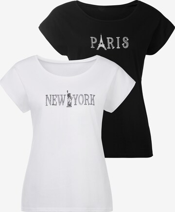 T-shirt VIVANCE en noir : devant