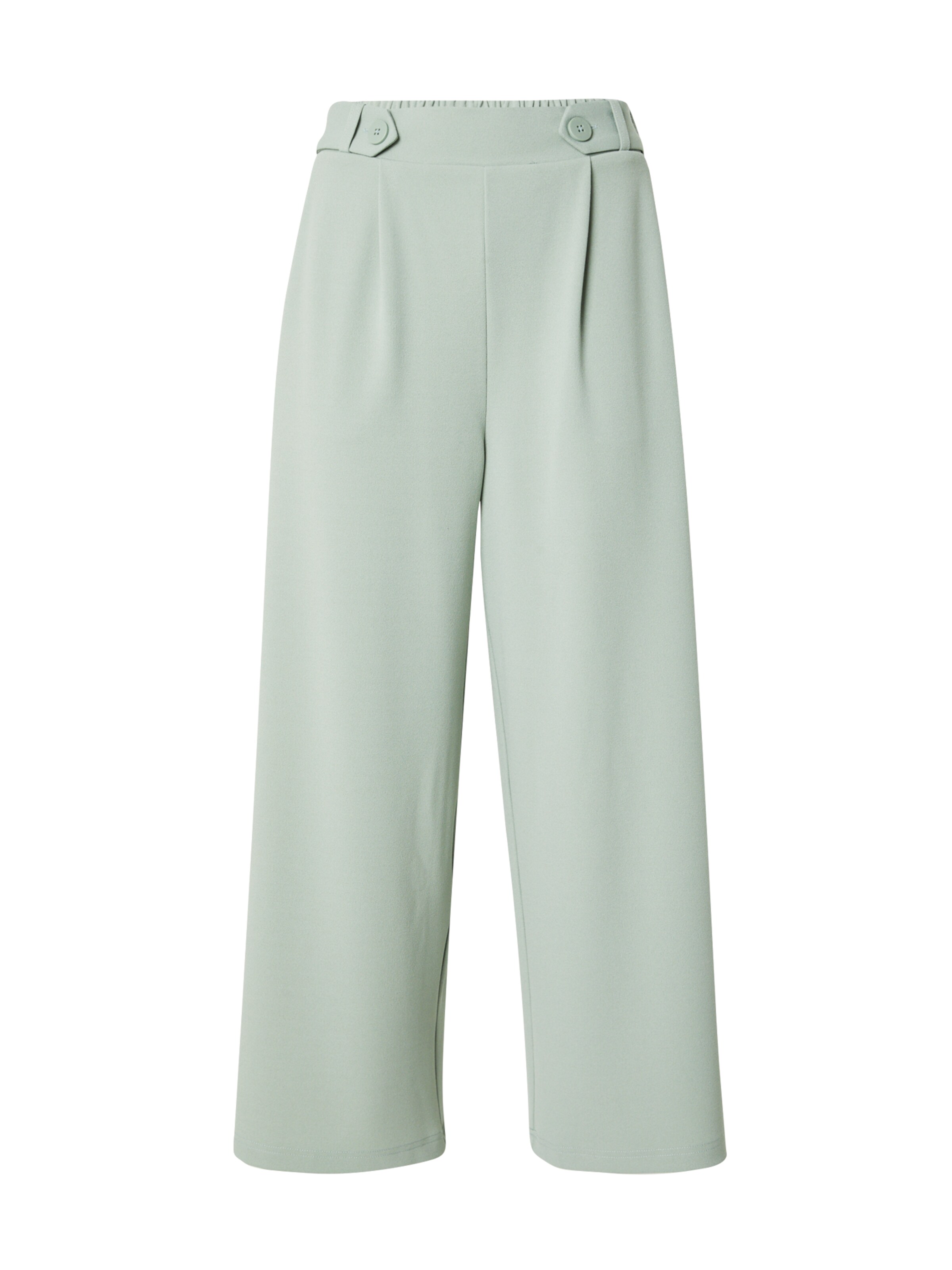 QS Wide Leg Bundfaltenhose in Grün: Vorderseite