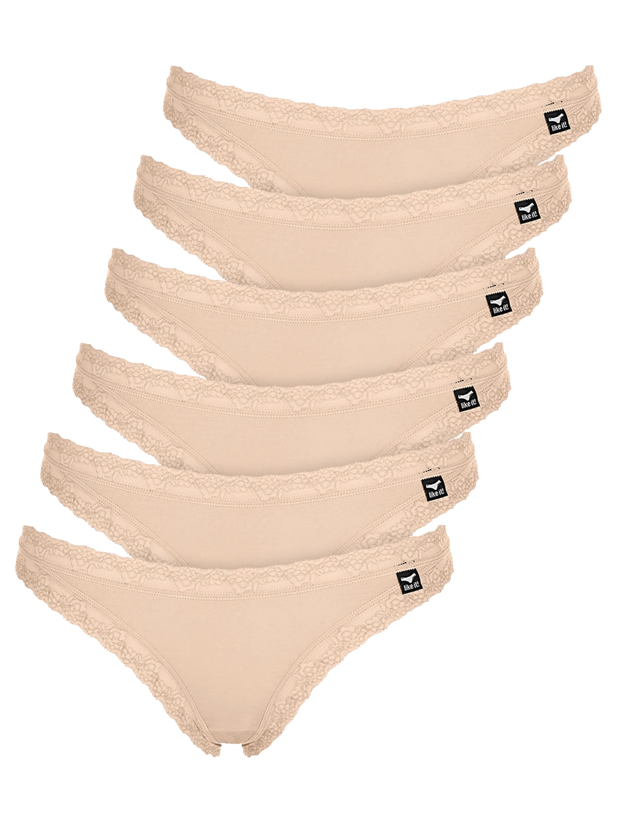 like it! Thong 'Olivia' in Beige: front