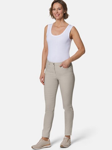 Goldner Skinny Jeans in Grau