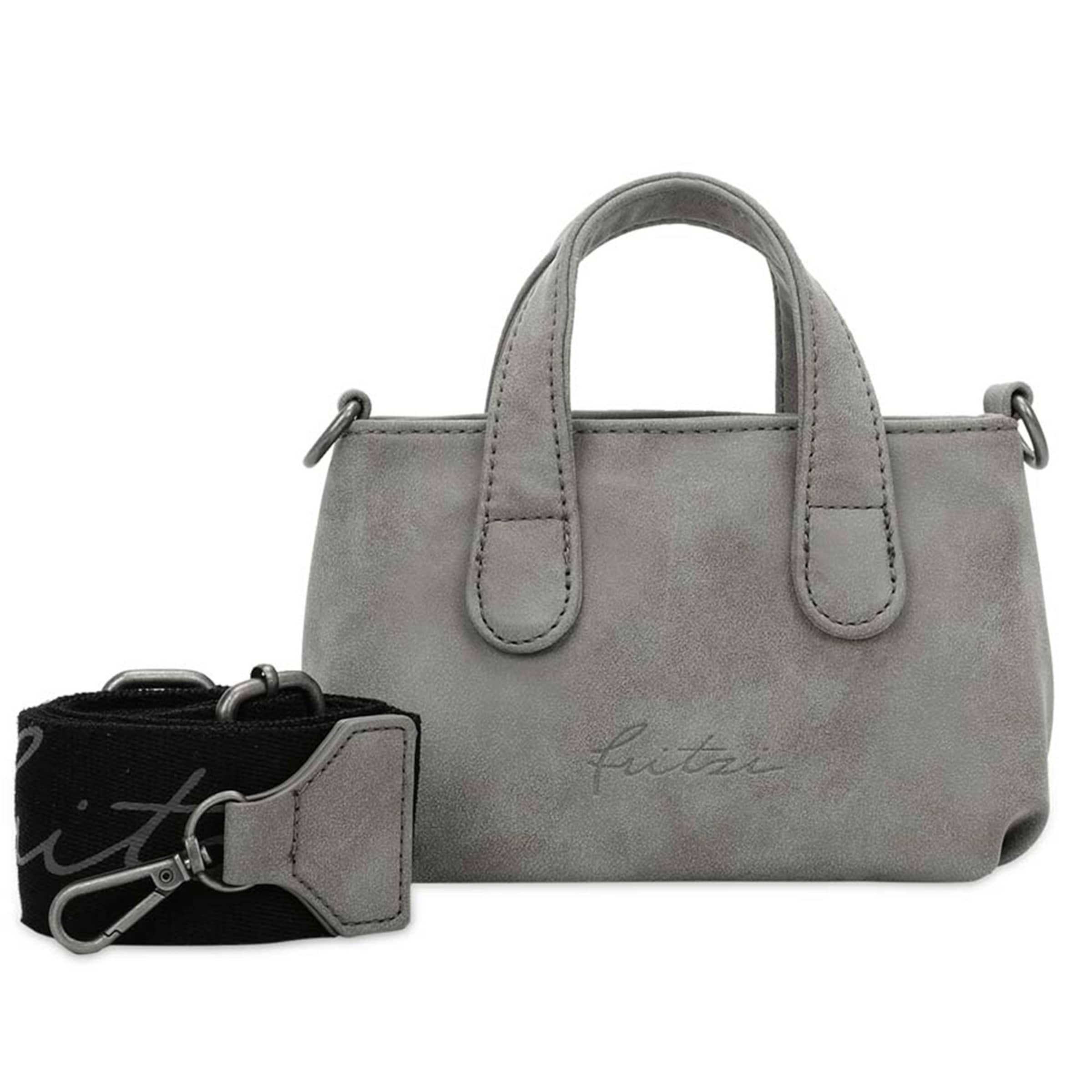 Fritzi aus Preußen Handtasche 'Baby' in Grau: Vorderseite