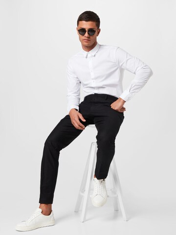 BOSS Slim fit Overhemd 'Magneton' in Wit