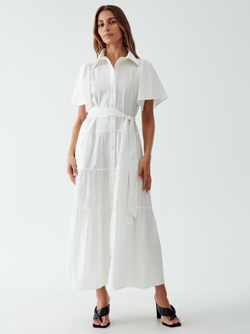 Robe-chemise Willa en blanc : devant