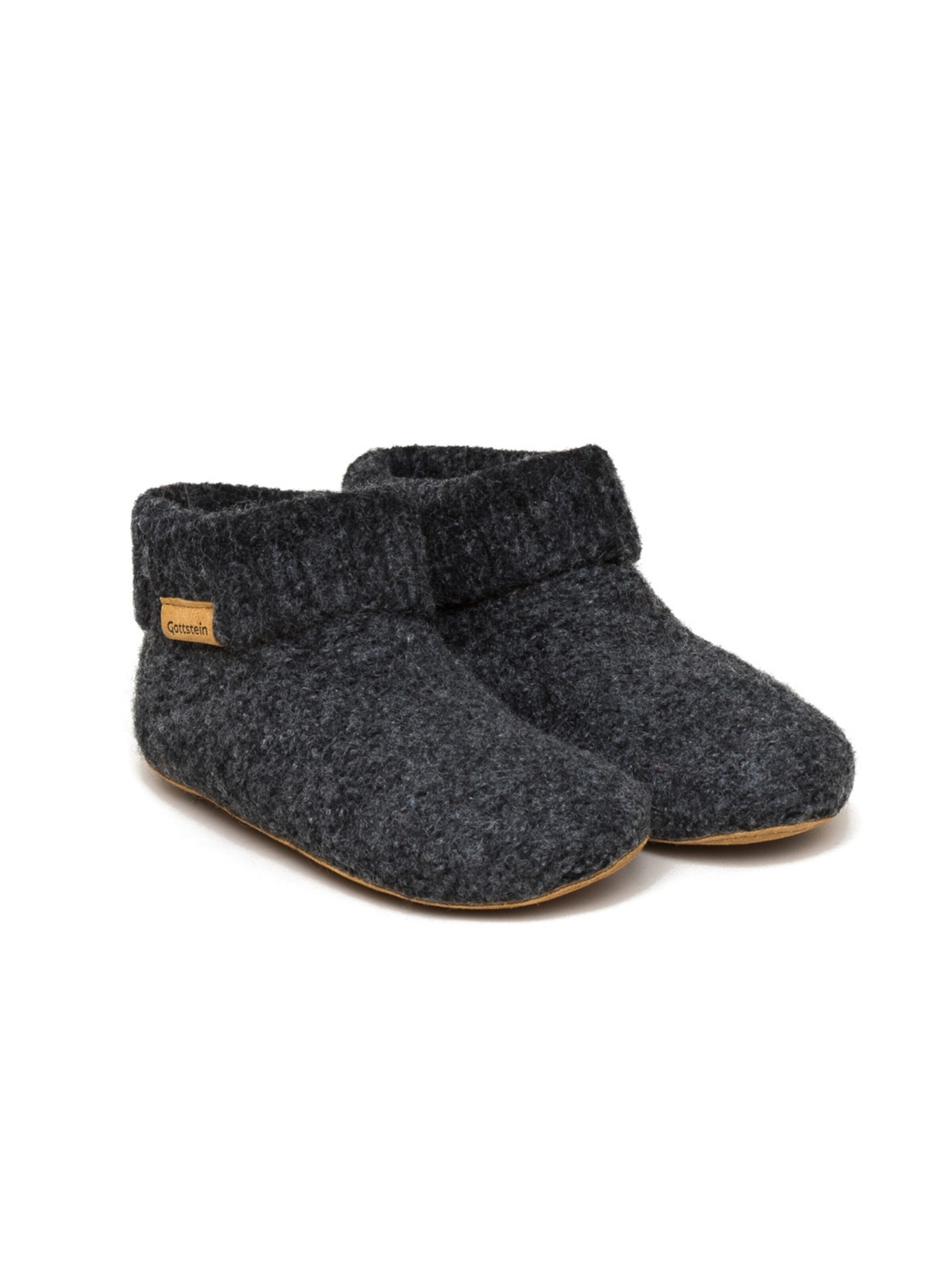 Gottstein Slippers 'Hüttenschuhe Knit Boot' in Black