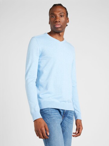 SELECTED HOMME Pulóver 'SLHBERG' - kék: elől