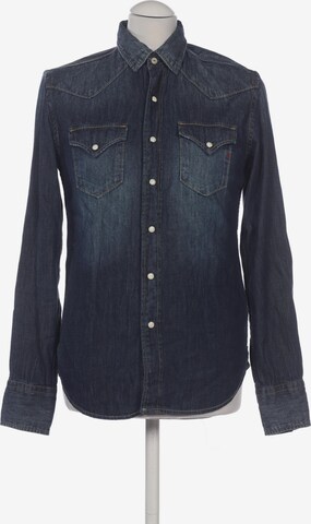 REPLAY Button Up Shirt in S in Blue: front