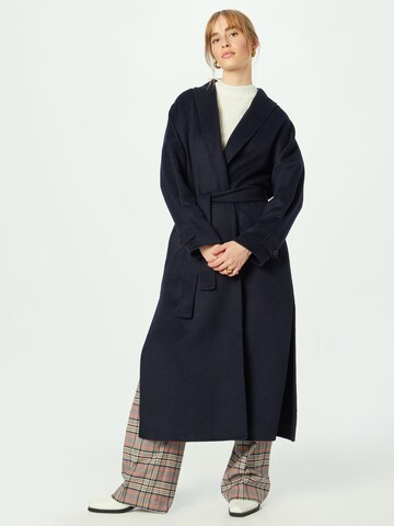 LA STRADA UNICA Between-seasons coat 'Caluso' in Blue: front