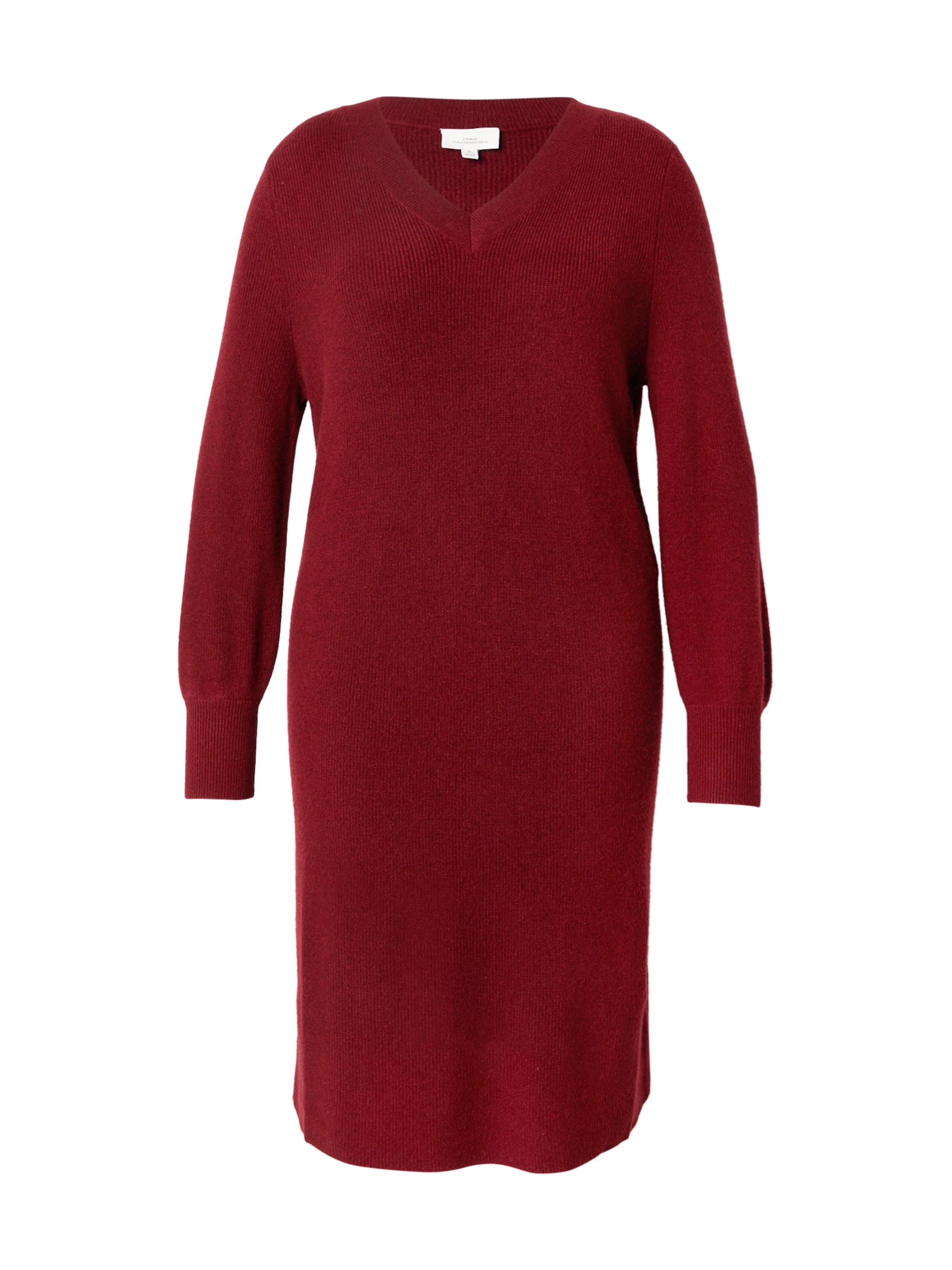 ONLY Carmakoma Úpletové šaty 'CARKatia' – červená: přední strana