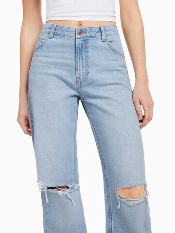 Bershka Wide leg Jeans in Blauw