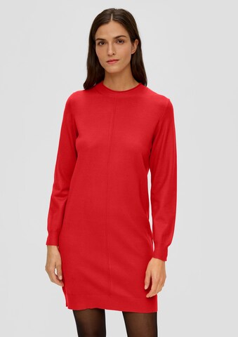 s.Oliver Knit dress in Red: front