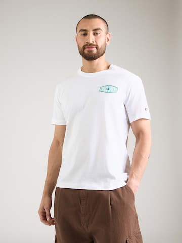Tricou de la Champion Authentic Athletic Apparel pe alb