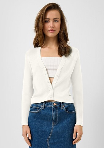 QS Knit Cardigan in Beige: front