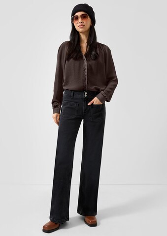 QS Bluse in Braun: Vorderseite