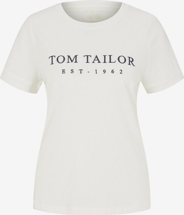 T-shirt TOM TAILOR en blanc : devant