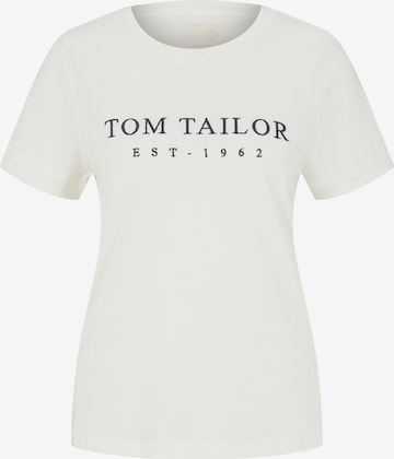 T-shirt TOM TAILOR en blanc : devant