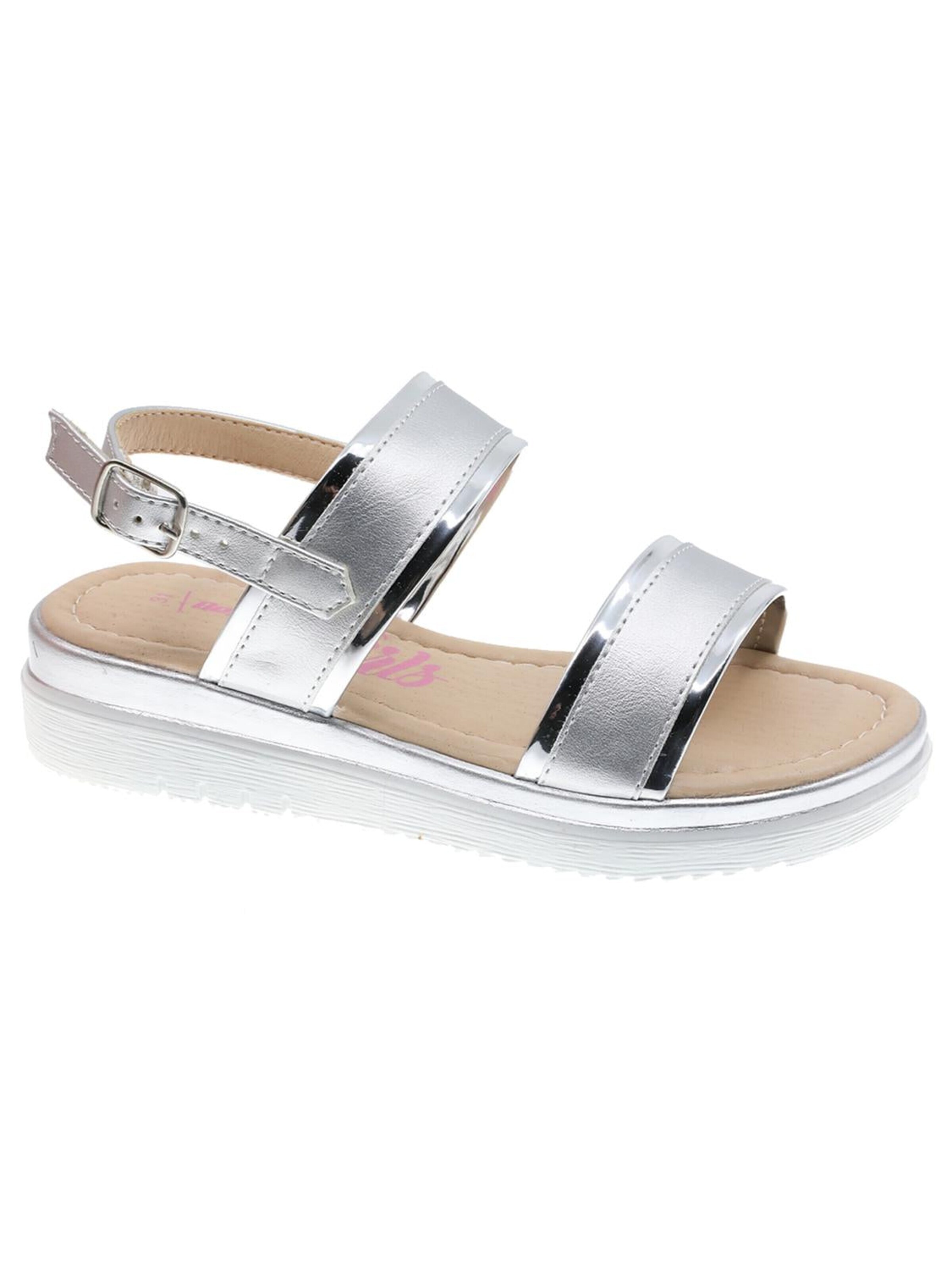 Beppi Sandale in Silber: Vorderseite