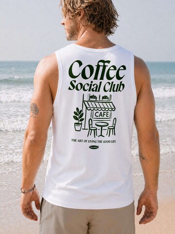 Neverless Shirt 'coffee Social Club'‌‌‌‌‌‌‌‌‌ in Weiß