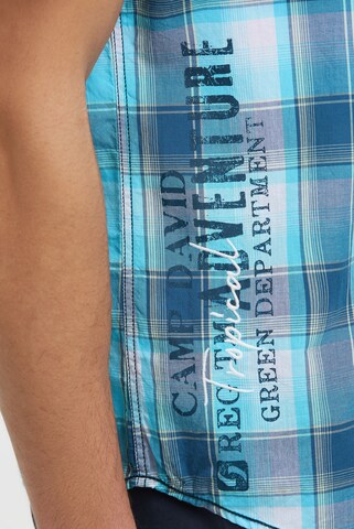 CAMP DAVID Regular fit Button Up Shirt in Blue