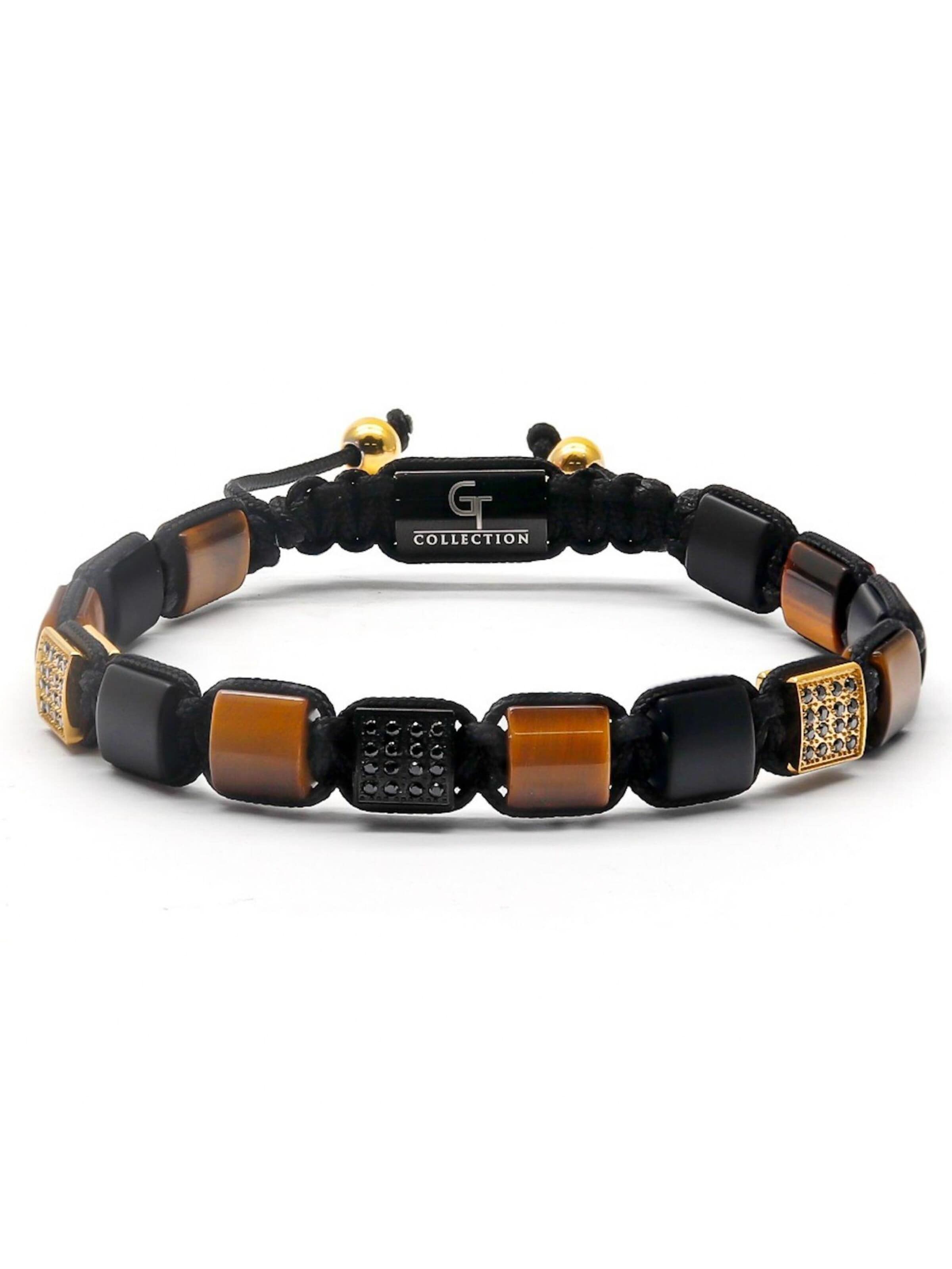GT Collection Armband 'Flat-Bead' in Bruin