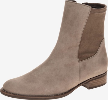 GABOR Boots 'Gabor Stiefelette grau Samt 8035.05.005' in Grijs: voorkant