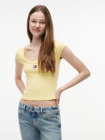 Maglietta di Tommy Jeans in giallo: frontale