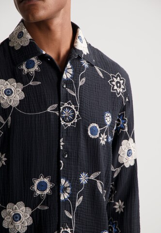 Dstrezzed Regular fit Button Up Shirt 'Aaron' in Black