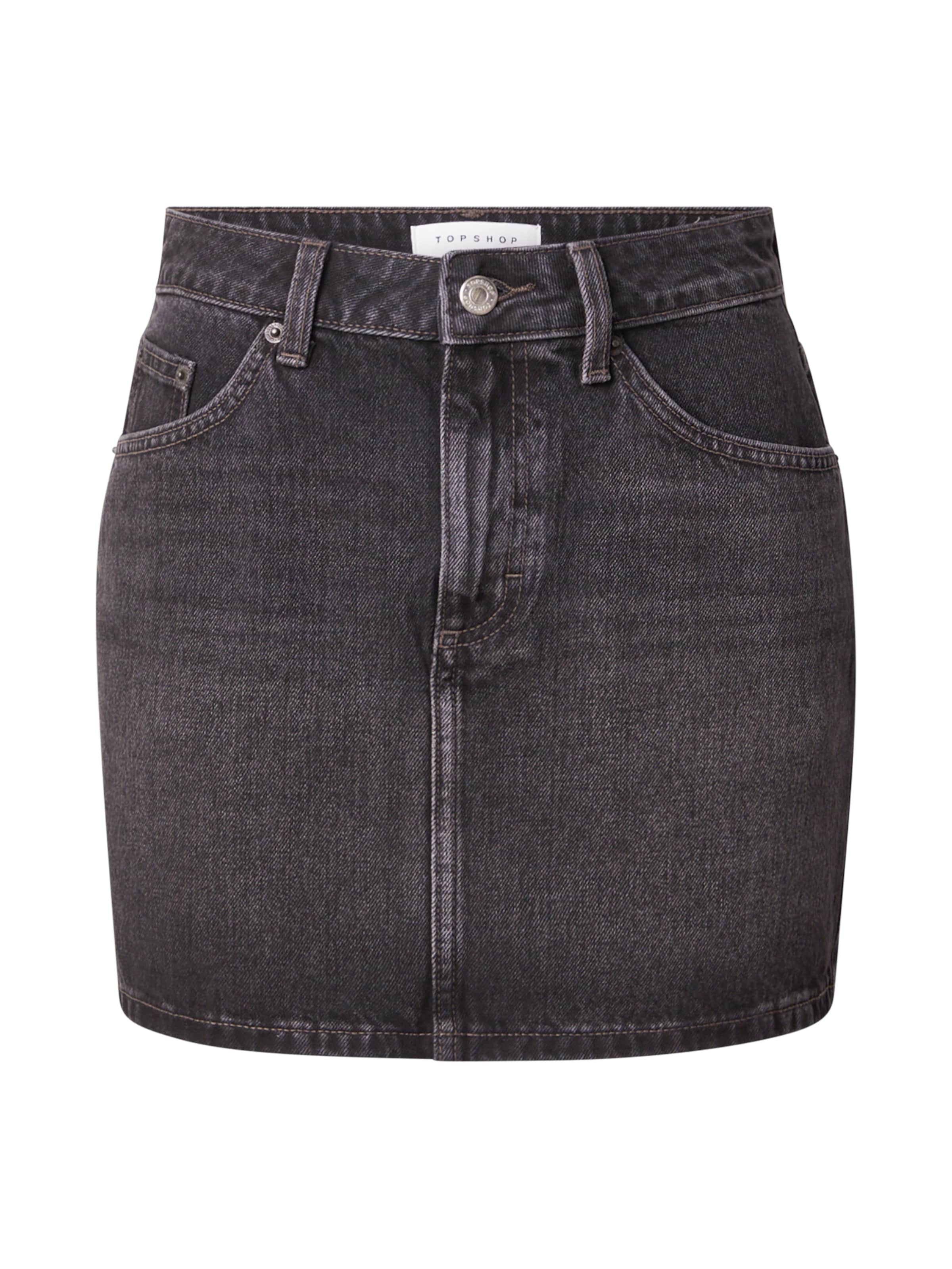 TOPSHOP Юбка 'SILJE' в Черный: спереди