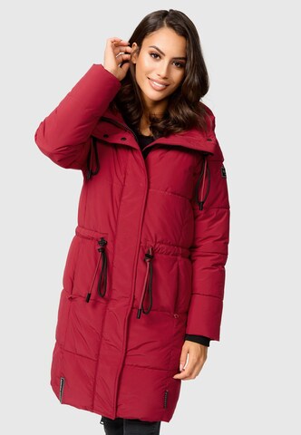 Manteau d’hiver 'Zuckertatze XIV' NAVAHOO en rouge : devant