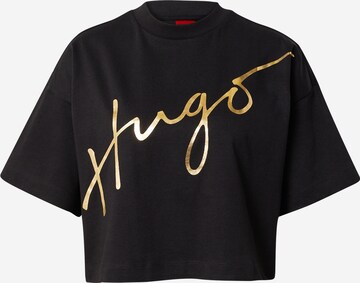 T-shirt HUGO en noir : devant
