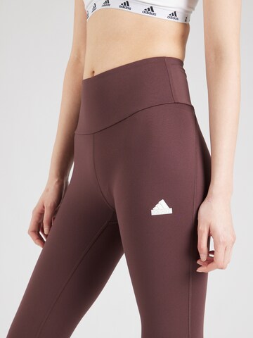 ADIDAS SPORTSWEAR Skinny Sportovní kalhoty 'BLUV' – hnědá
