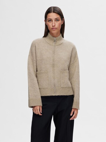 Cardigan SELECTED en beige : devant