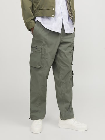 JACK & JONES Regular Cargohose in Grün: predná strana