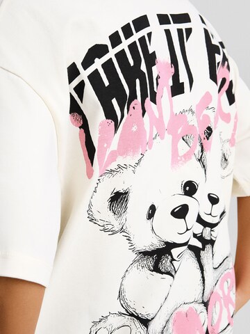 Bershka T-Shirt in Weiß