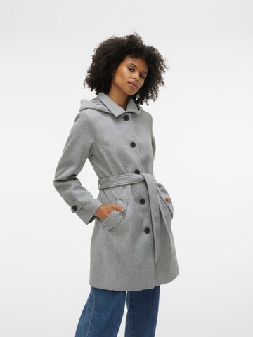 VERO MODA Between-Seasons Coat 'VINCECHELSEA' in Grey