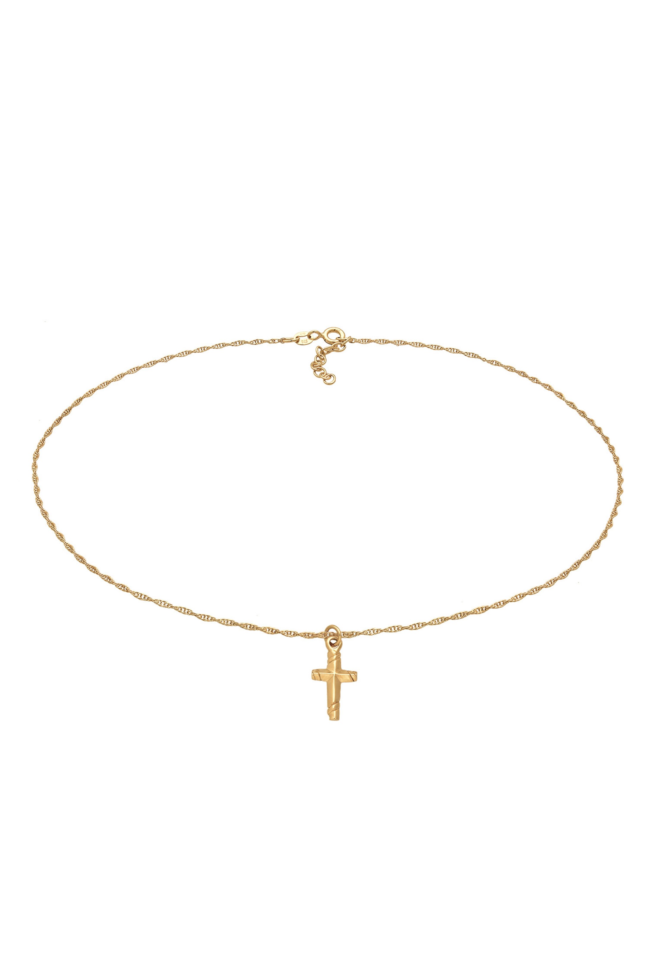 ELLI Necklace 'Kreuz' in Gold: front