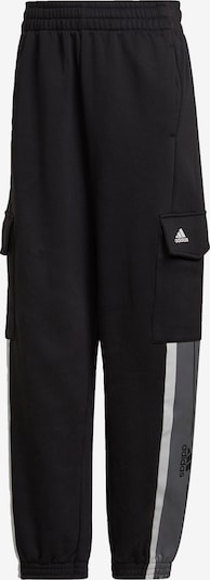 ADIDAS SPORTSWEAR Sportsbukse 'Essentials Pin Stripe Block Fleece ' i grå / svart / hvit, Produktvisning