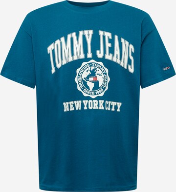 zils Tommy Jeans T-Krekls: no priekšpuses