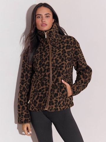 Veste en polaire Lipsy en marron : devant