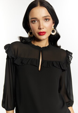 faina Blouse in Zwart: voorkant