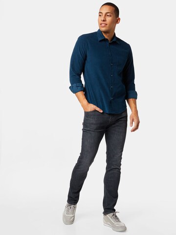 MADS NORGAARD COPENHAGEN Slim fit Overhemd in Blauw