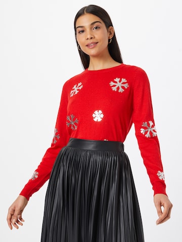 VERO MODA Sweater 'Snowflake' in Red: front