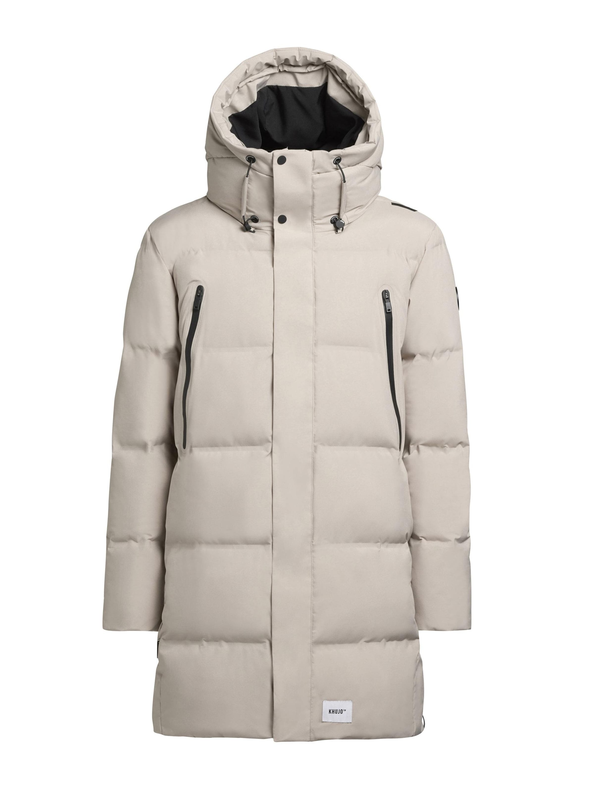 Cappotto invernale di khujo in grigio: frontale